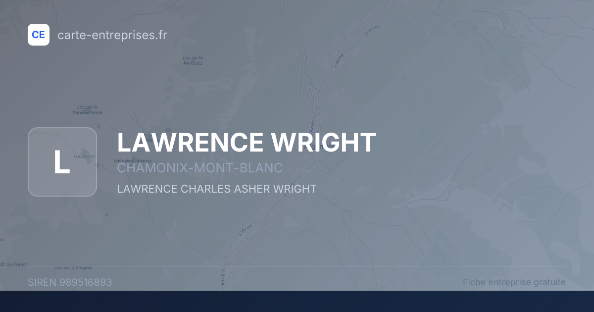 LAWRENCE WRIGHT — 989516893 — fiche entreprise