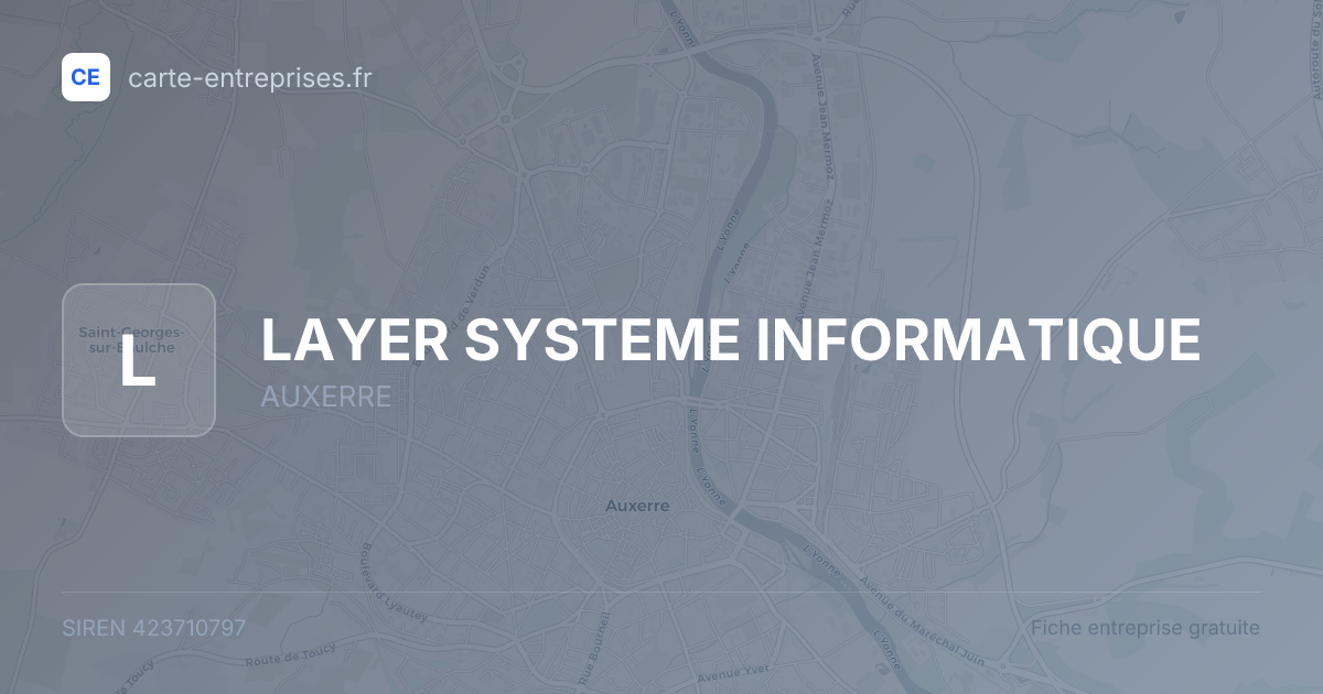 LAYER SYSTEME INFORMATIQUE — 423710797 — fiche entreprise