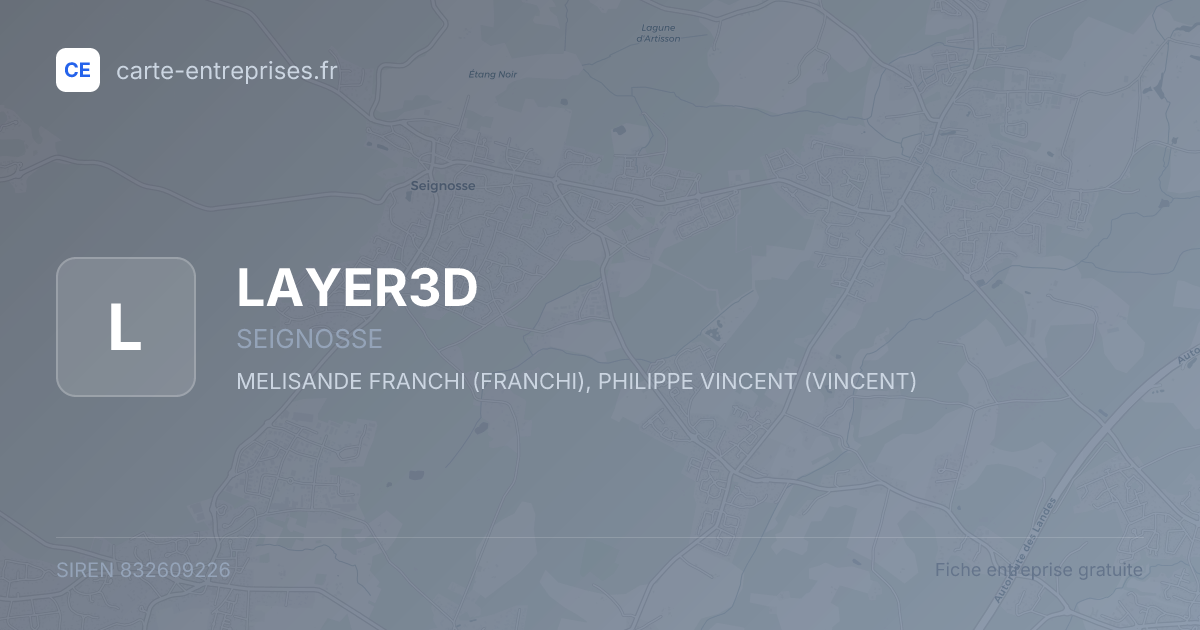 LAYER3D — 832609226 — fiche entreprise