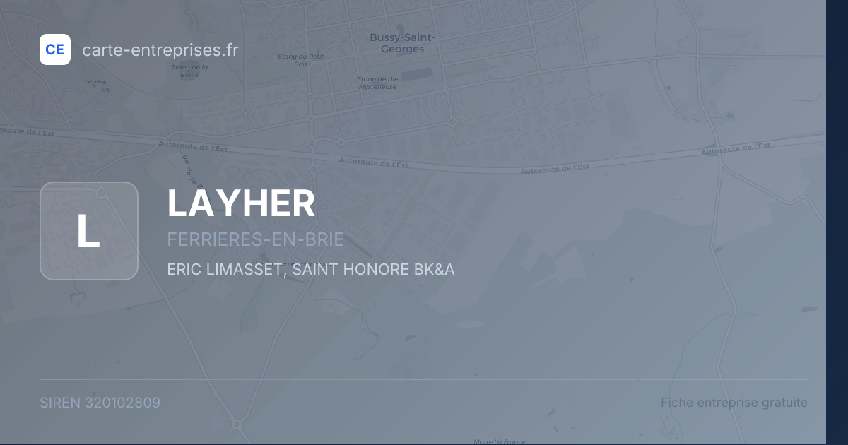 LAYHER — 320102809 — fiche entreprise