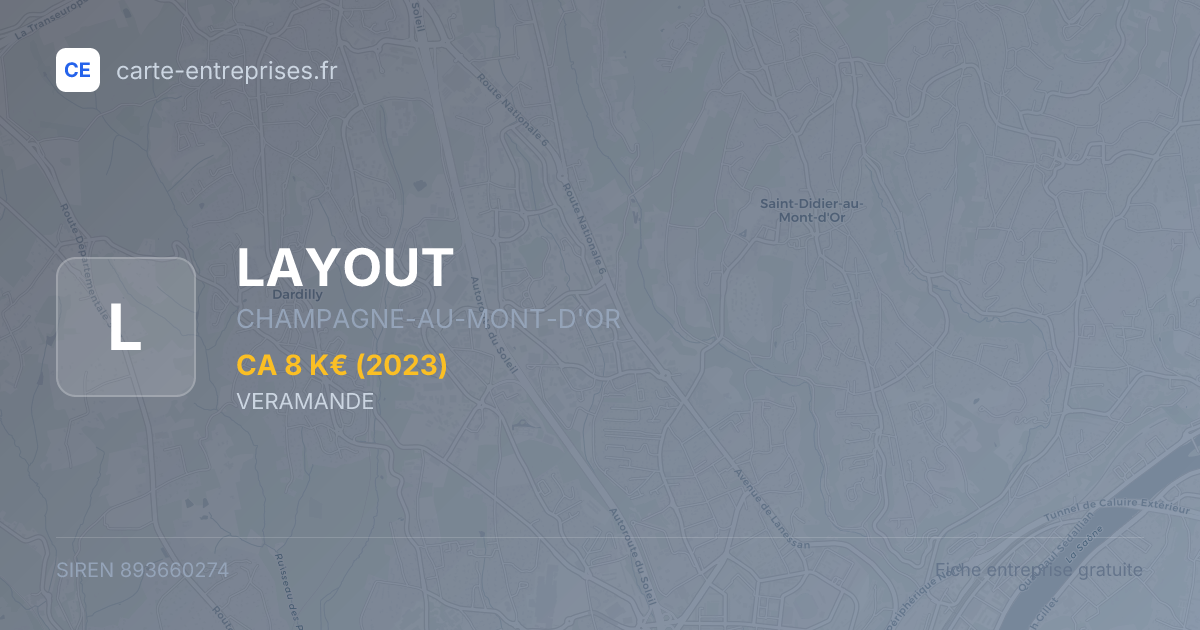 LAYOUT — 893660274 — fiche entreprise