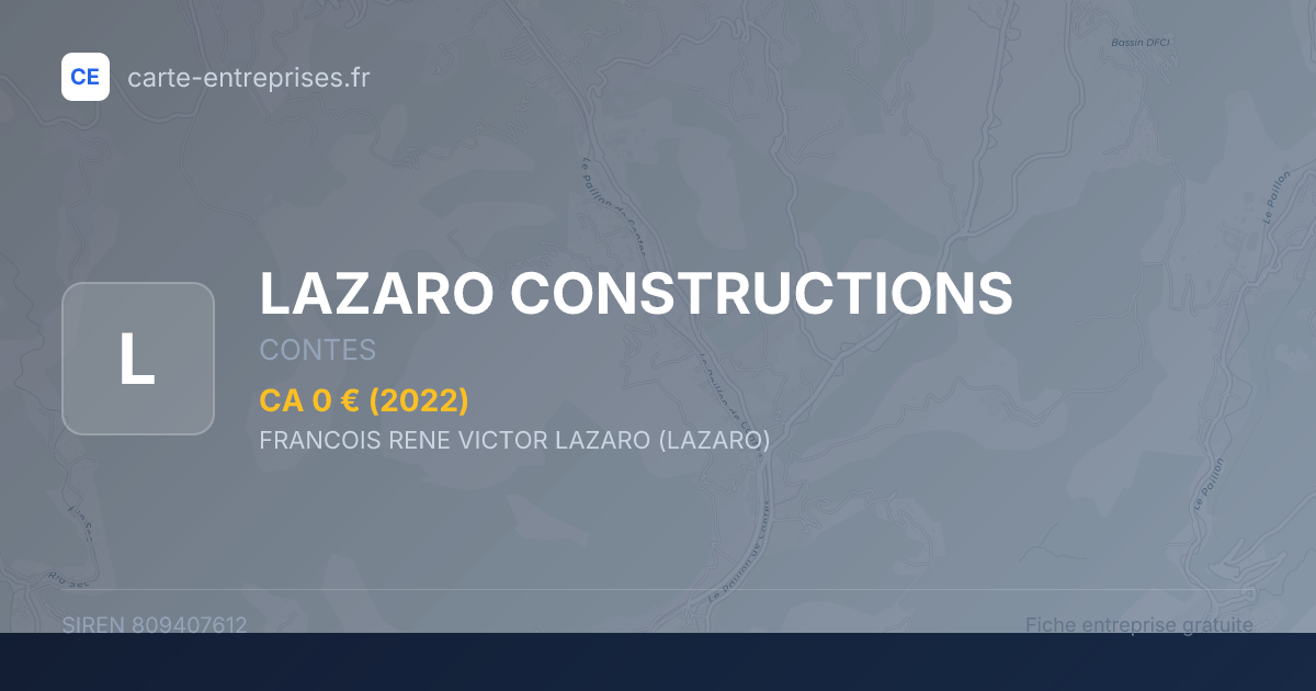 LAZARO CONSTRUCTIONS — 809407612 — fiche entreprise