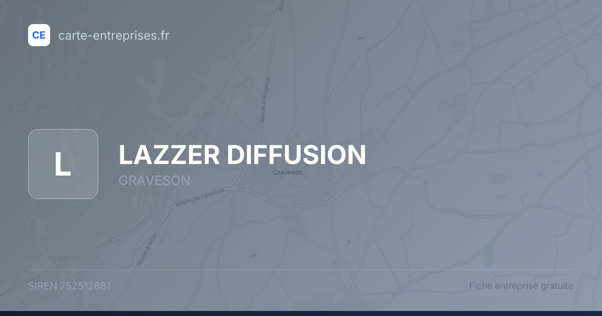 LAZZER DIFFUSION — 752512681 — fiche entreprise