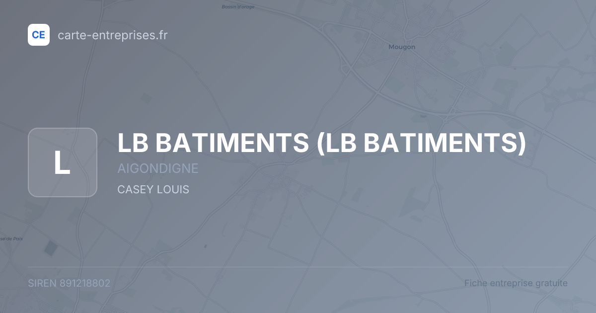 LB BATIMENTS — 891218802 — fiche entreprise
