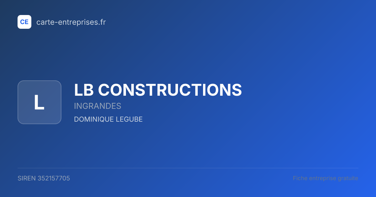 LB CONSTRUCTIONS — 352157705 — fiche entreprise