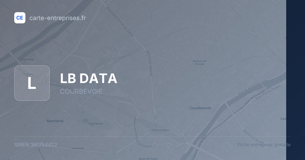 LB DATA — 341754422 — fiche entreprise
