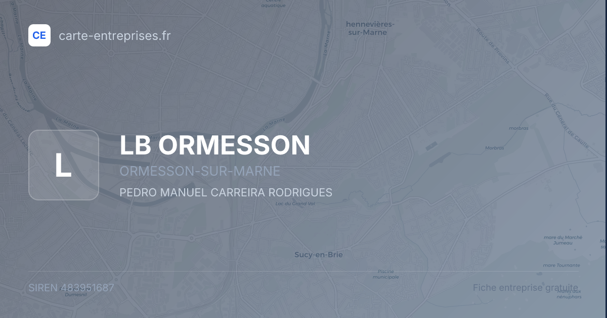 LB ORMESSON — 483951687 — fiche entreprise