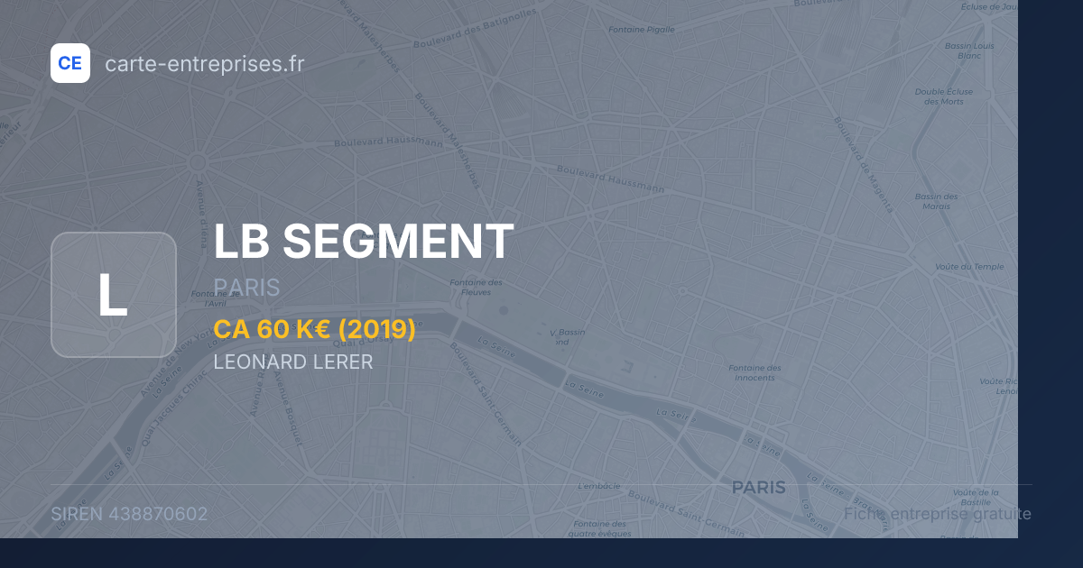 LB SEGMENT — 438870602 — fiche entreprise