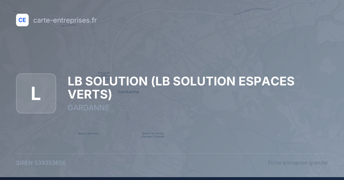 LB SOLUTION (LB SOLUTION ESPACES VERTS) — 539353656 — fiche entreprise
