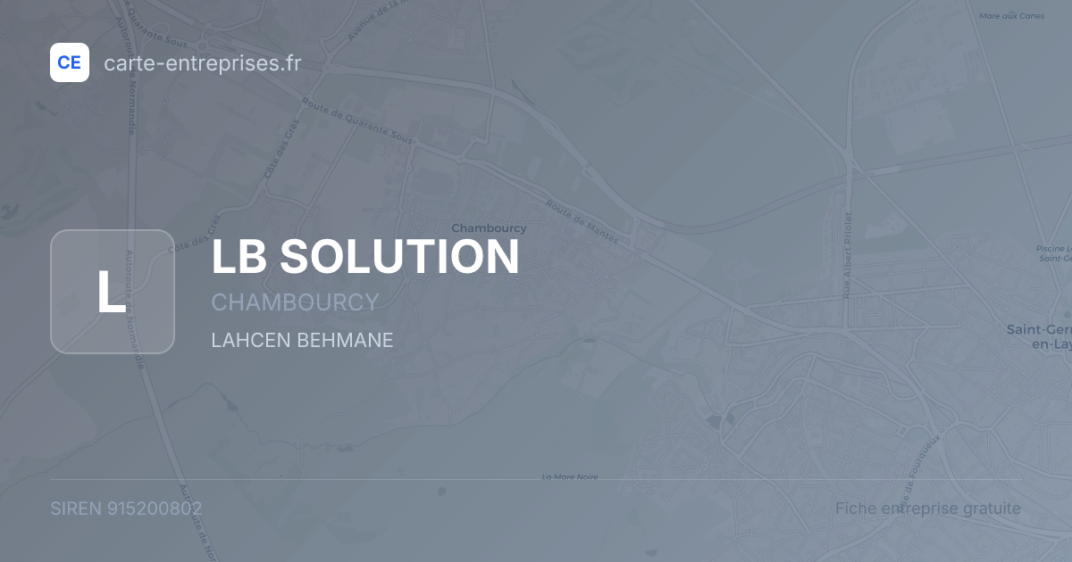 LB SOLUTION — 915200802 — fiche entreprise