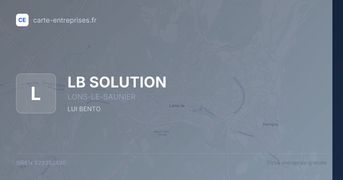 LB SOLUTION — 929352490 — fiche entreprise