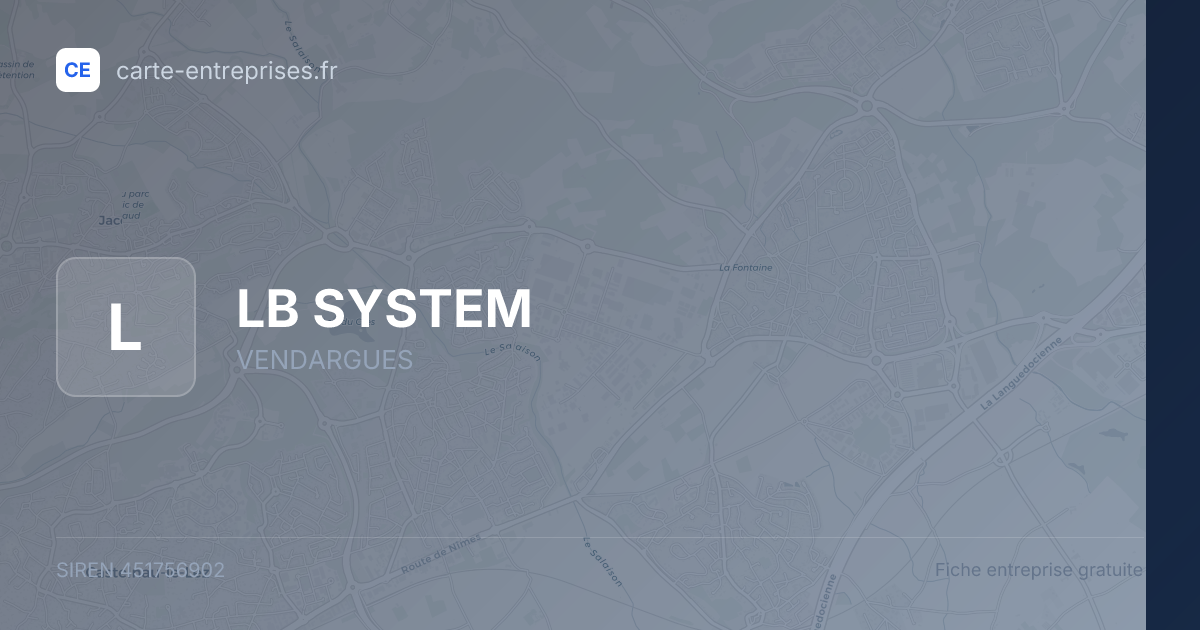 LB SYSTEM — 451756902 — fiche entreprise