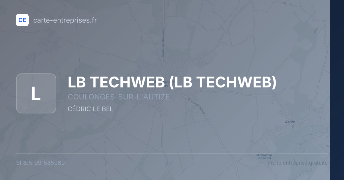 LB TECHWEB — 991585969 — fiche entreprise