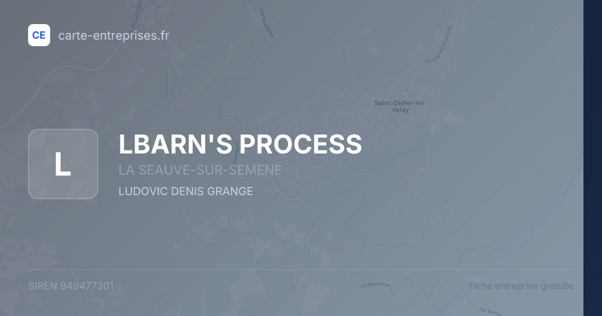 LBARN'S PROCESS — 949477301 — fiche entreprise