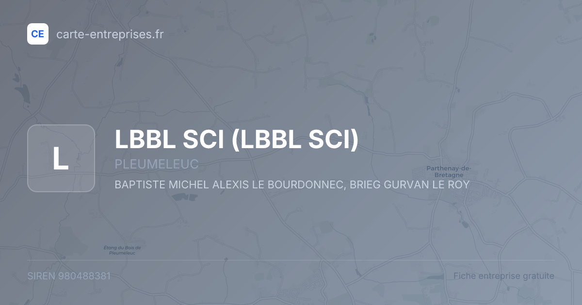 LBBL SCI — 980488381 — fiche entreprise