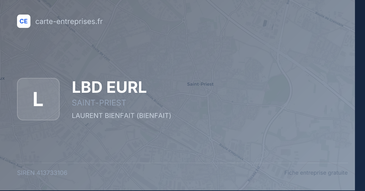 LBD EURL — 413733106 — fiche entreprise