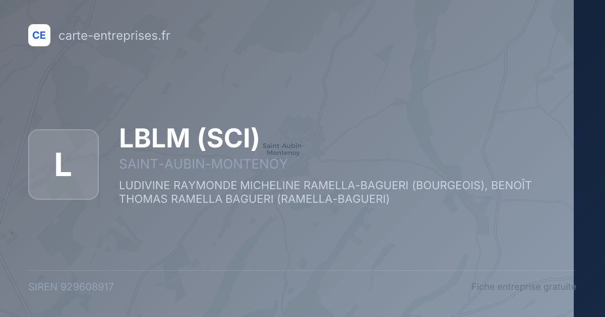 LBLM (SCI) — 929608917 — fiche entreprise