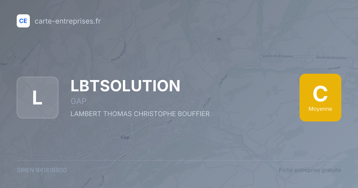 LBTSOLUTION — 841818800 — fiche entreprise
