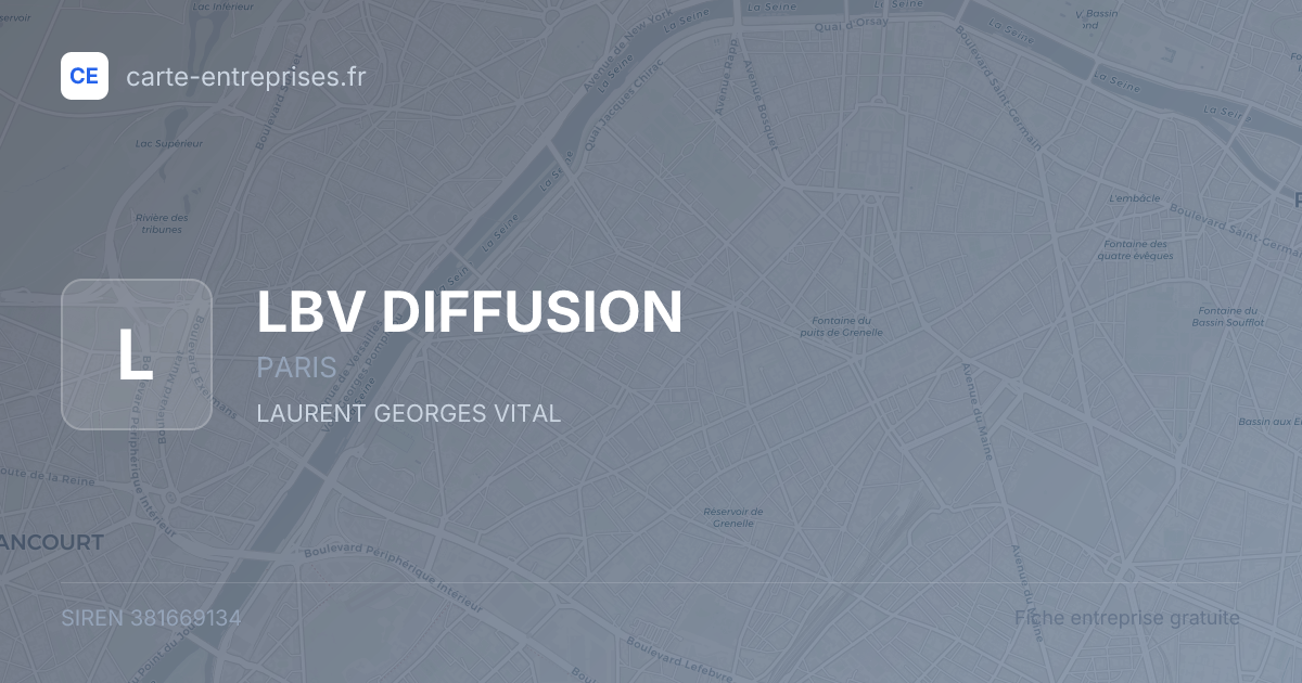 LBV DIFFUSION — 381669134 — fiche entreprise