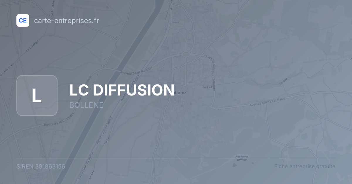 LC DIFFUSION — 391863156 — fiche entreprise