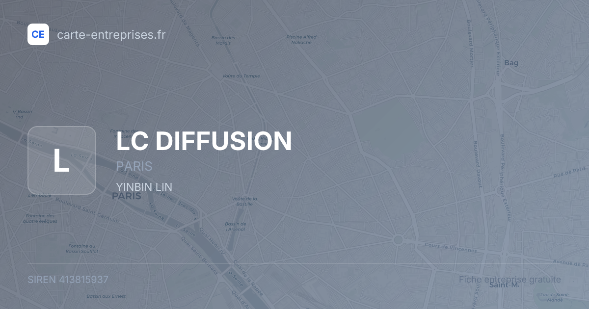 LC DIFFUSION — 413815937 — fiche entreprise