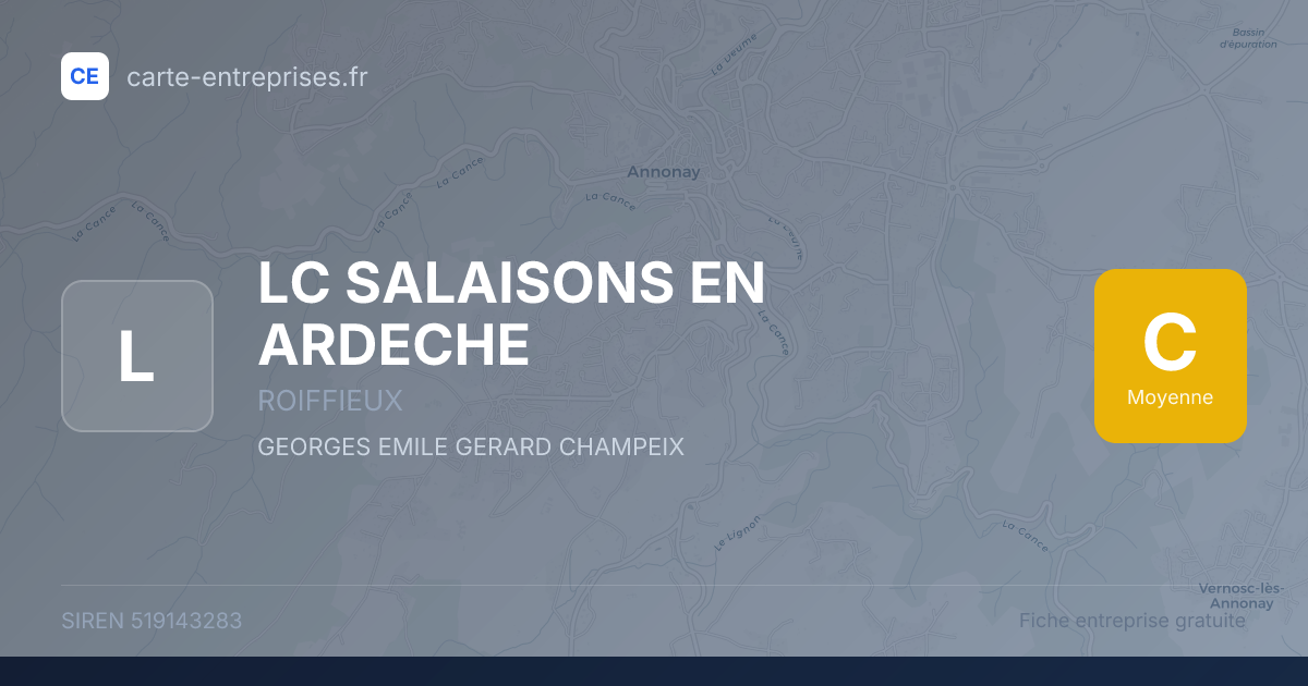 LC SALAISONS EN ARDECHE — 519143283 — fiche entreprise
