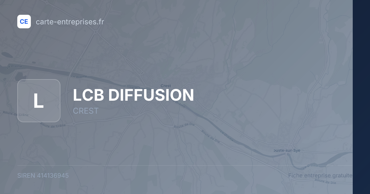 LCB DIFFUSION — 414136945 — fiche entreprise