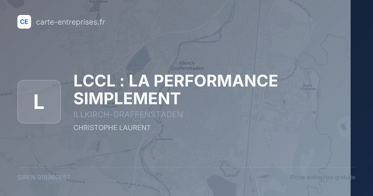 LCCL : LA PERFORMANCE SIMPLEMENT — 918960667 — fiche entreprise