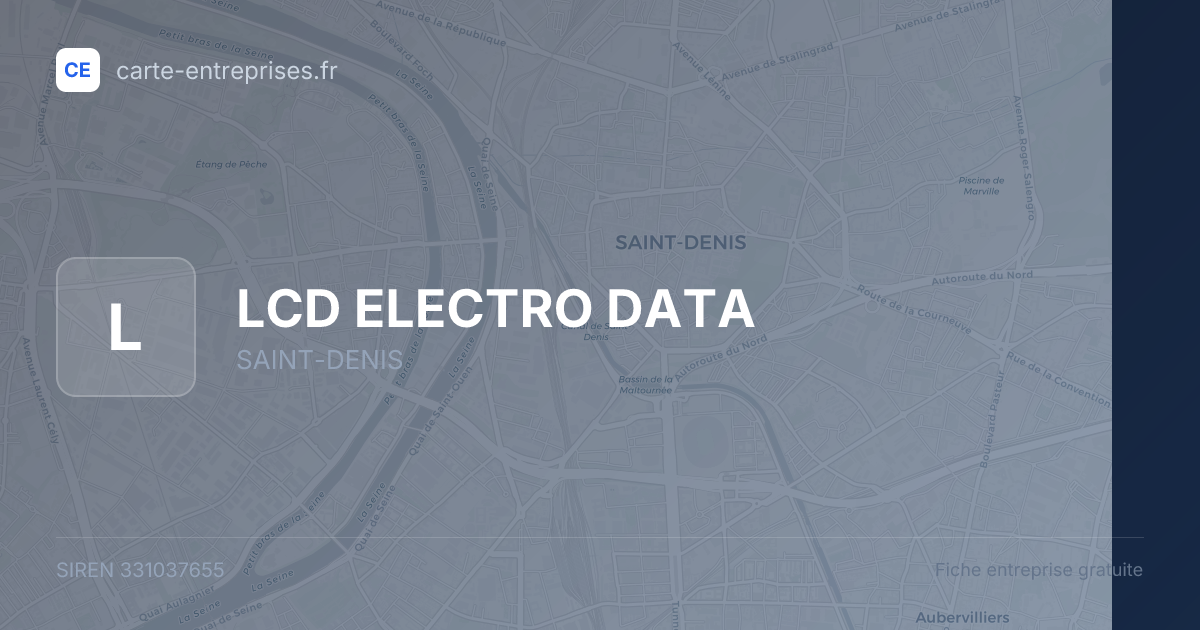 LCD ELECTRO DATA — 331037655 — fiche entreprise