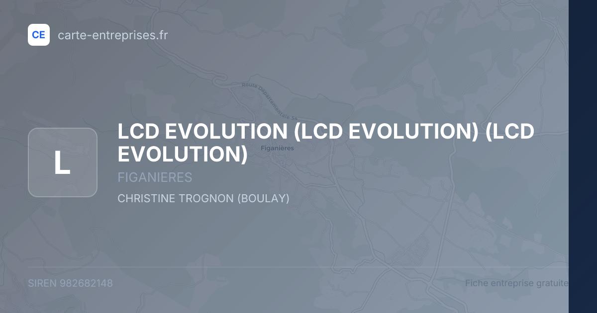 LCD EVOLUTION (LCD EVOLUTION) (LCD EVOLUTION) — 982682148 — fiche entreprise