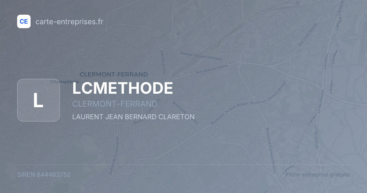 LCMETHODE — 844463752 — fiche entreprise