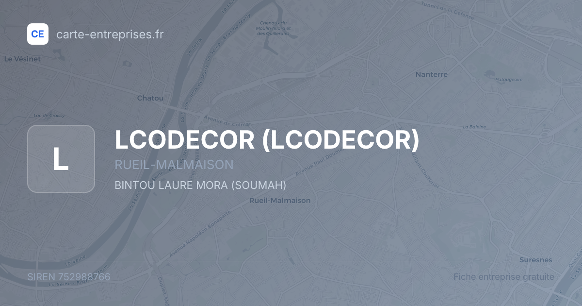 LCODECOR — 752988766 — fiche entreprise