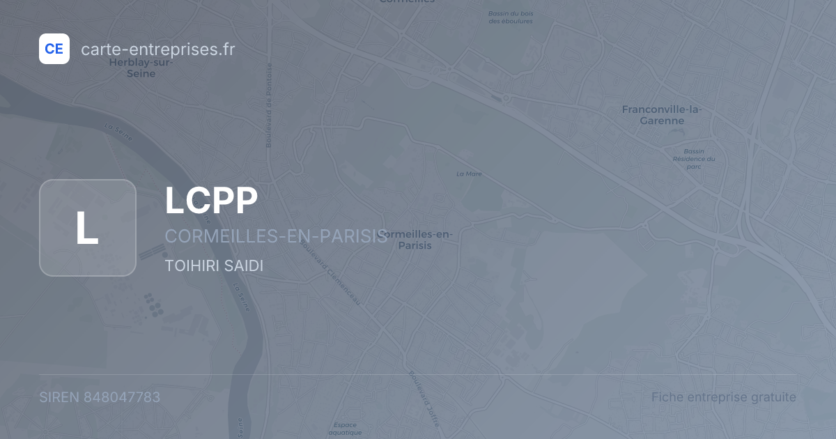 LCPP — 848047783 — fiche entreprise