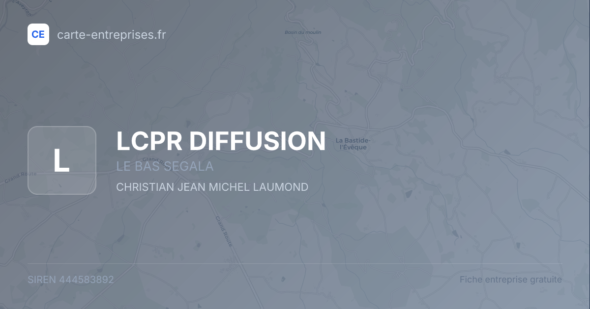 LCPR DIFFUSION — 444583892 — fiche entreprise