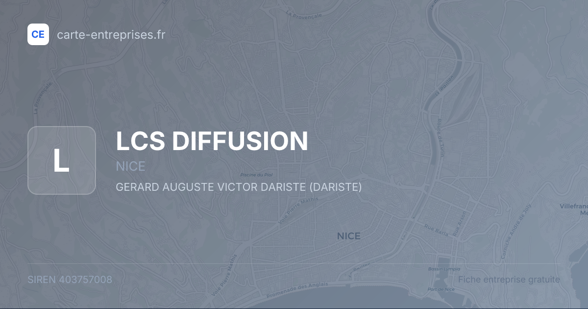 LCS DIFFUSION — 403757008 — fiche entreprise