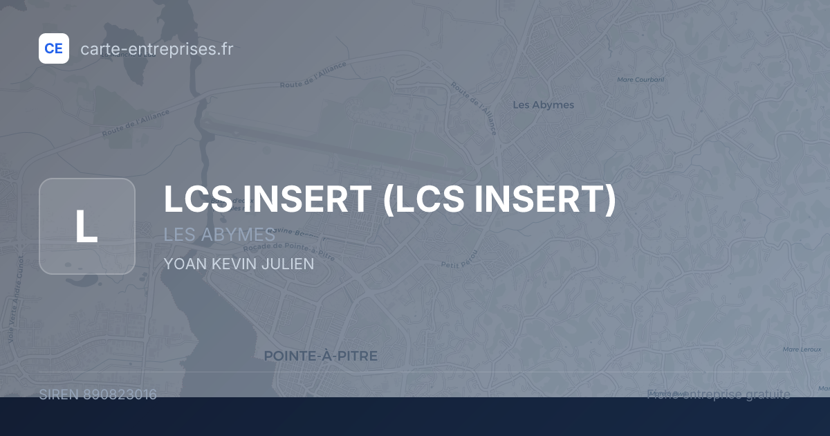 LCS INSERT — 890823016 — fiche entreprise