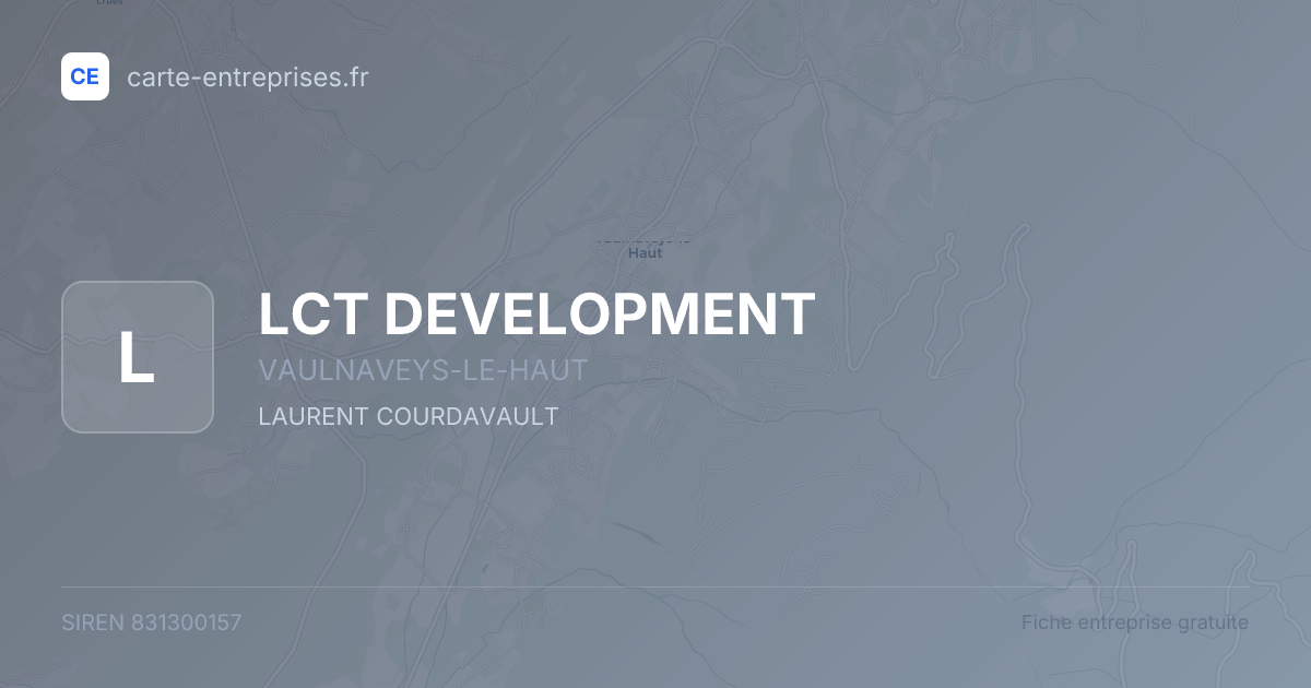 LCT DEVELOPMENT — 831300157 — fiche entreprise