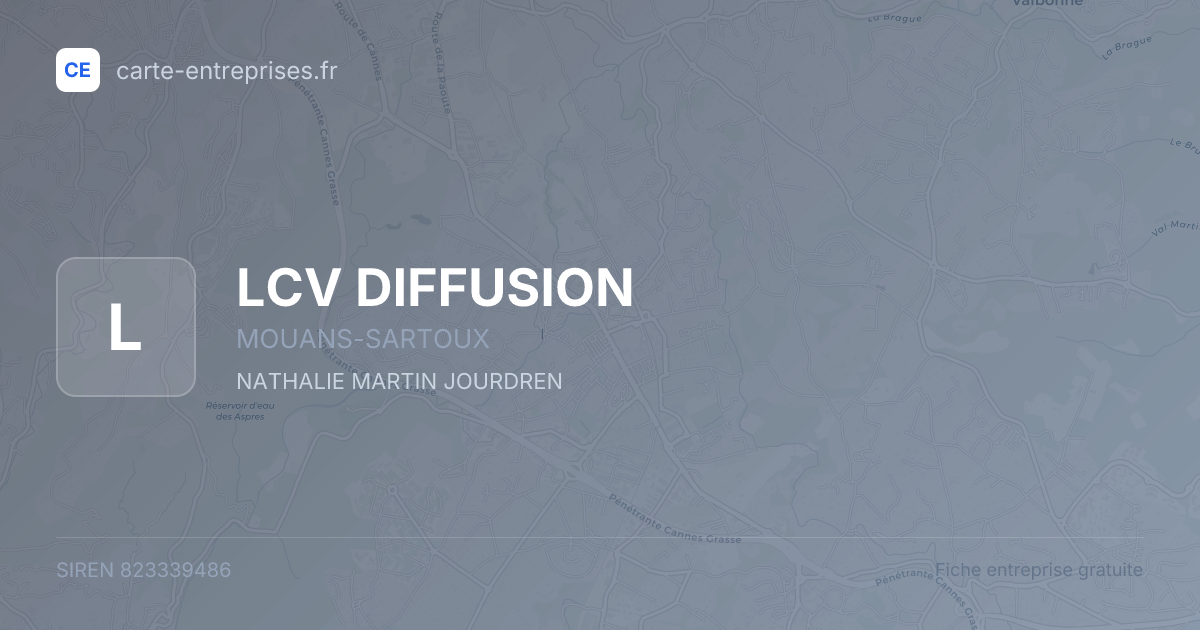 LCV DIFFUSION — 823339486 — fiche entreprise
