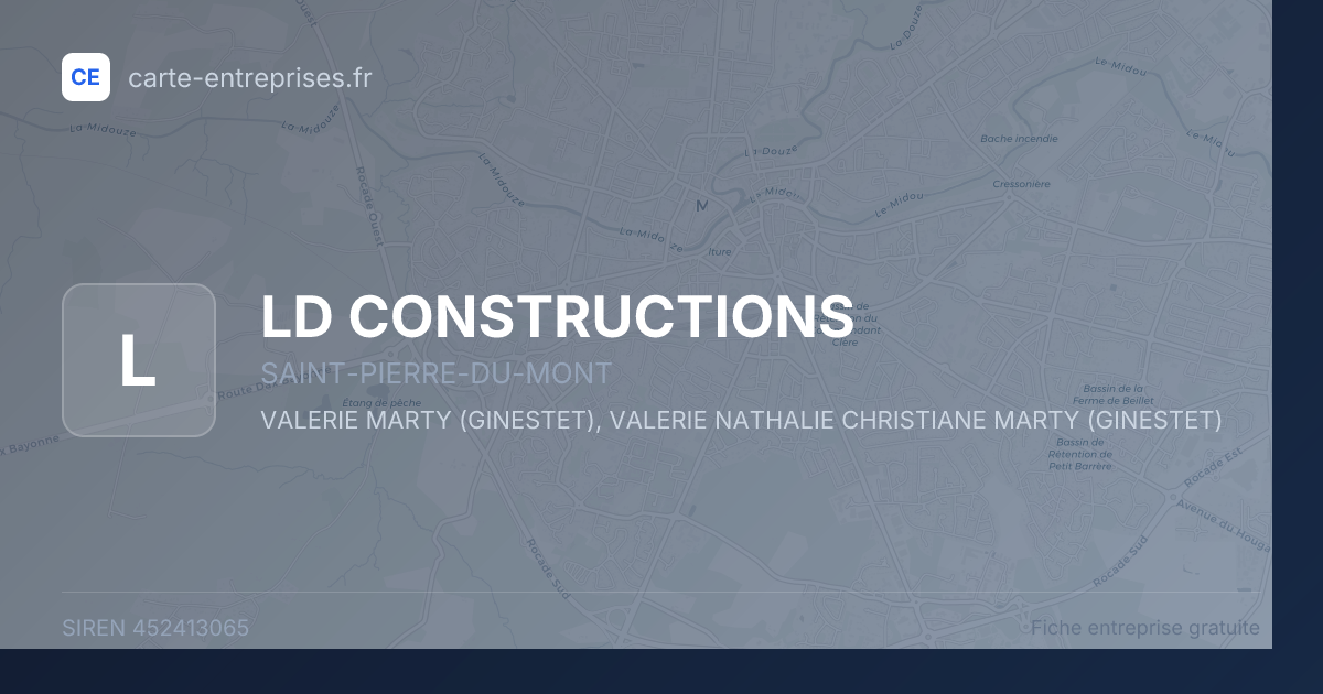 LD CONSTRUCTIONS — 452413065 — fiche entreprise