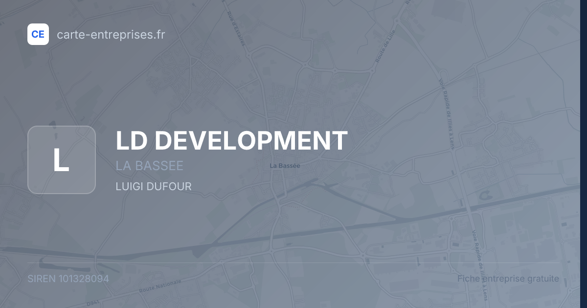 LD DEVELOPMENT — 101328094 — fiche entreprise