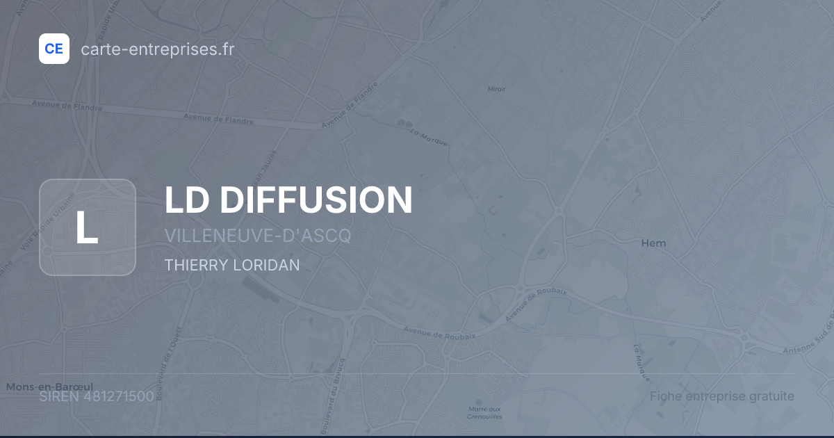 LD DIFFUSION — 481271500 — fiche entreprise