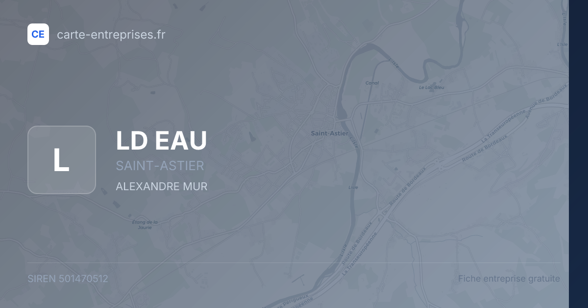LD EAU — 501470512 — fiche entreprise