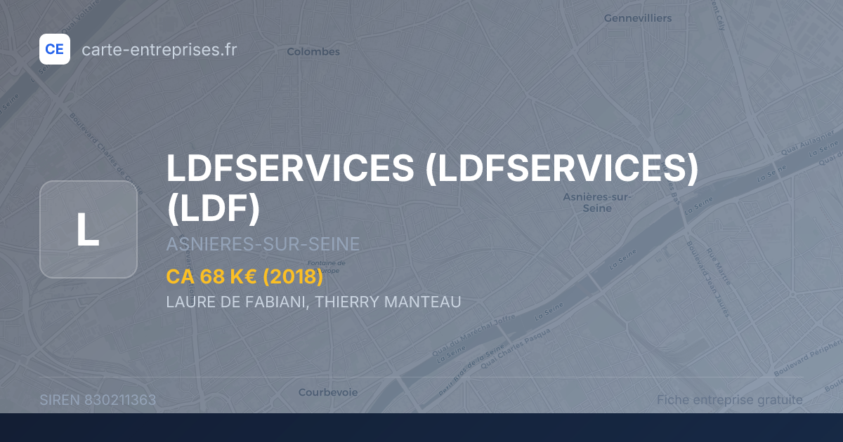 LDFSERVICES (LDFSERVICES) (LDF) — 830211363 — fiche entreprise