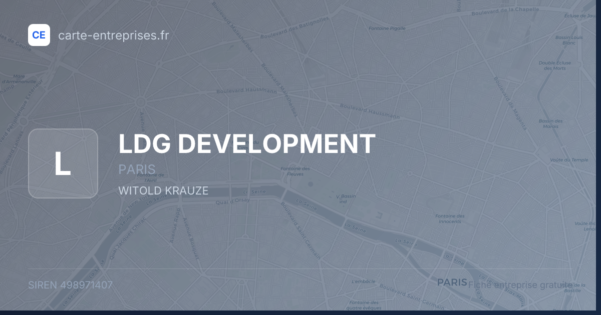 LDG DEVELOPMENT — 498971407 — fiche entreprise