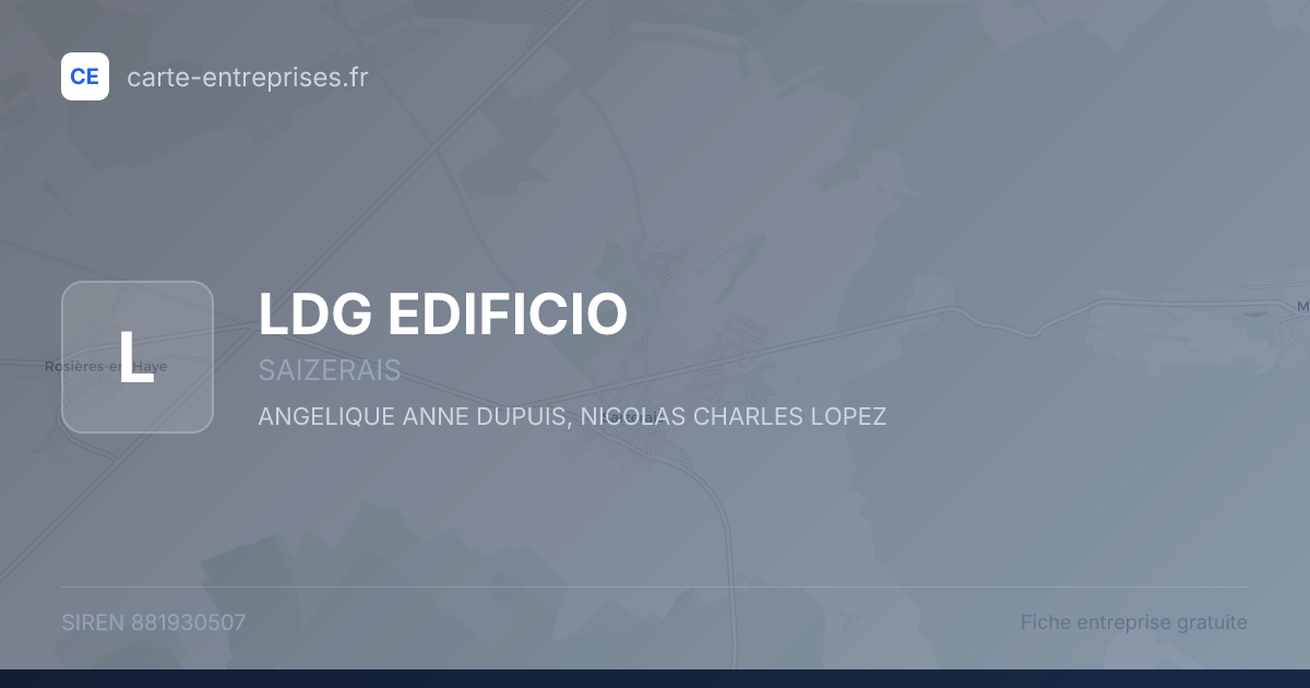 LDG EDIFICIO — 881930507 — fiche entreprise