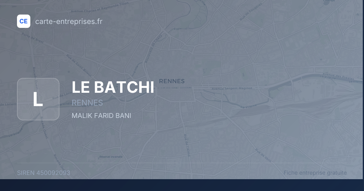 LE BATCHI — 450092093 — fiche entreprise