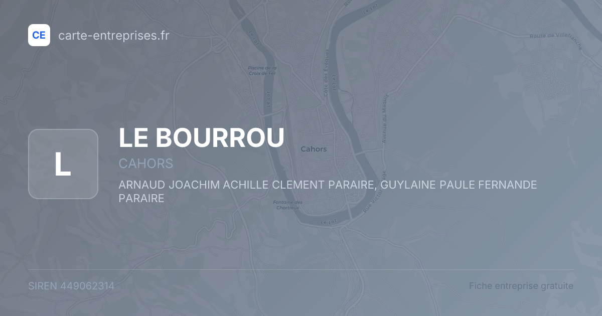 LE BOURROU — 449062314 — fiche entreprise