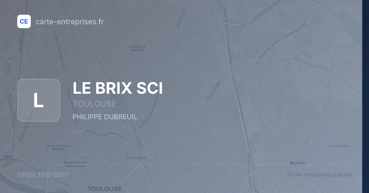 LE BRIX SCI — 381976067 — fiche entreprise