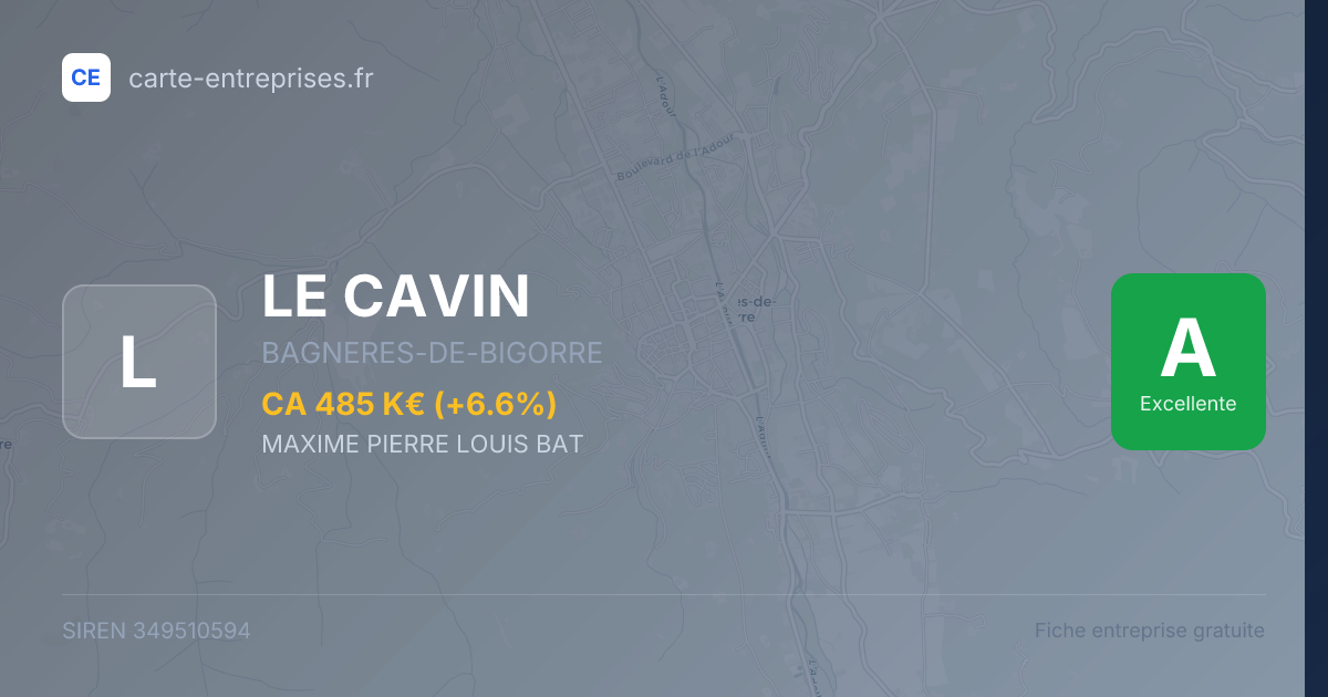 LE CAVIN — 349510594 — fiche entreprise