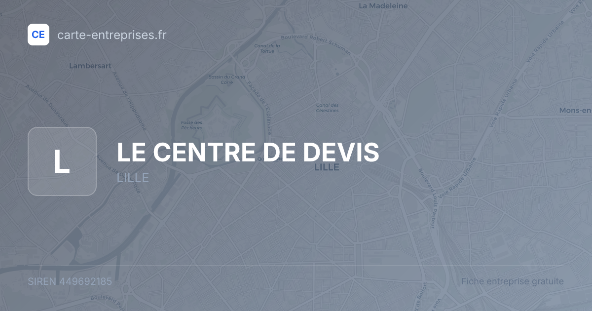 LE CENTRE DE DEVIS — 449692185 — fiche entreprise